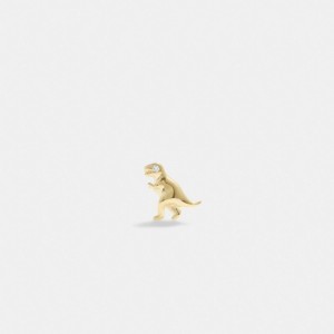 Coach 14 K Gold Rexy Single Stud Earring Smykker Dame Gull | YET698257