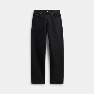 Coach Black Taper Jeans In Organic Cotton Bukse Herre Svarte | VTD582301