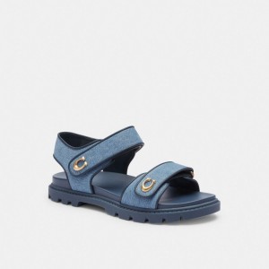 Coach Brynn Sandal Sandaler Dame Indigo Blå | IUD286931