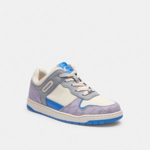 Coach C201 Low Top Sneaker In Signature Canvas Sneakers Dame Lilla | PKD986573