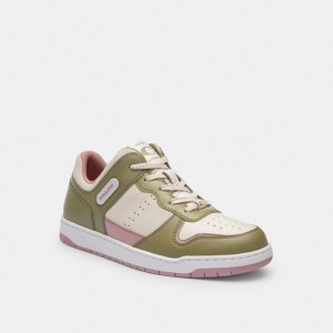 Coach C201 Low Top Sneaker Sneakers Dame Lyse Rosa | JFV592037