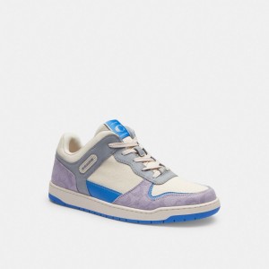 Coach C201 Sneaker In Signature Canvas Sneakers Herre Lilla | MPX612907