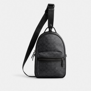 Coach Charter Pack In Signature Canvas Crossbody Veske Herre Grå | EBD891520