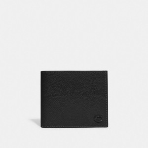 Coach Double Billfold Wallet Billfolds Herre Svarte | EPI360947