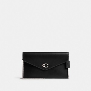 Coach Essential Clutch Crossbody Veske Dame Sølv Svarte | HJL709265