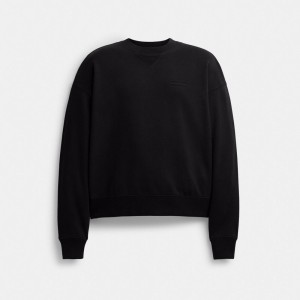 Coach Essential Crewneck Topper Dame Svarte | CRK970438