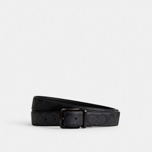 Coach Harness Buckle Cut To Size Reversible Belt, 38 Mm Belte Herre Grå Svarte | DLS140938