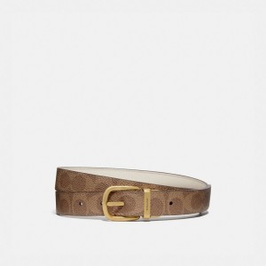 Coach Harness Buckle Reversible Belt, 25 Mm Belte Dame Brune | IKL836140