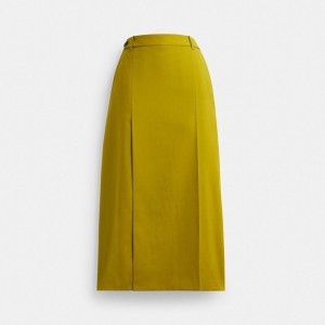 Coach Long Tailored Skirt Bukse Dame Grønn | NDA235486