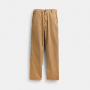 Coach Regenerative Cotton Trousers Bukse Herre Khaki | LPB213459