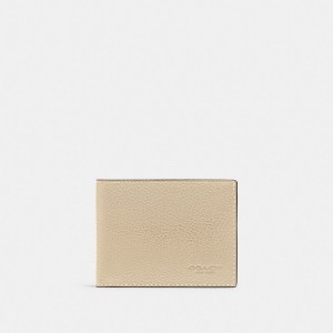 Coach Slim Billfold Wallet Billfolds Herre Hvite | BNS345198