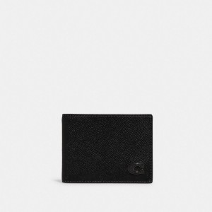 Coach Slim Billfold Wallet Billfolds Herre Svarte | UHT129536