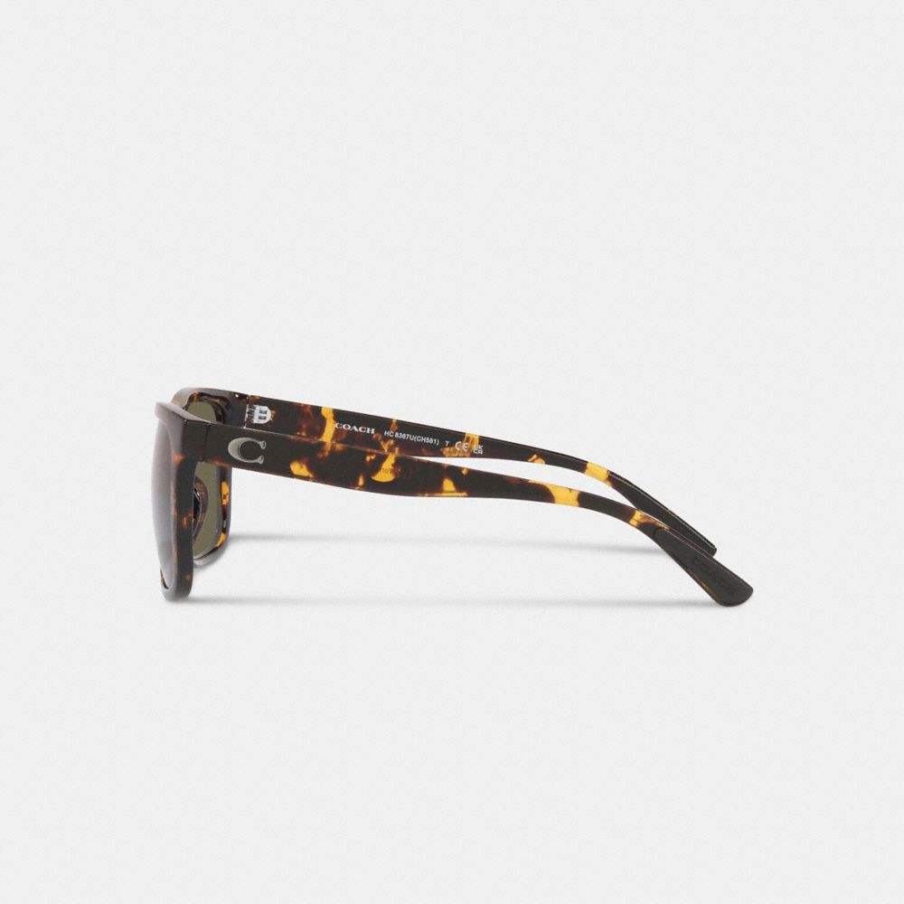 Coach Beveled Signature Flat Top Square Sunglasses Solbriller Herre Multicolor | SLK341960