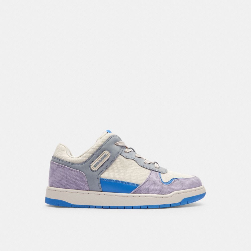 Coach C201 Low Top Sneaker In Signature Canvas Sneakers Dame Lilla | PKD986573