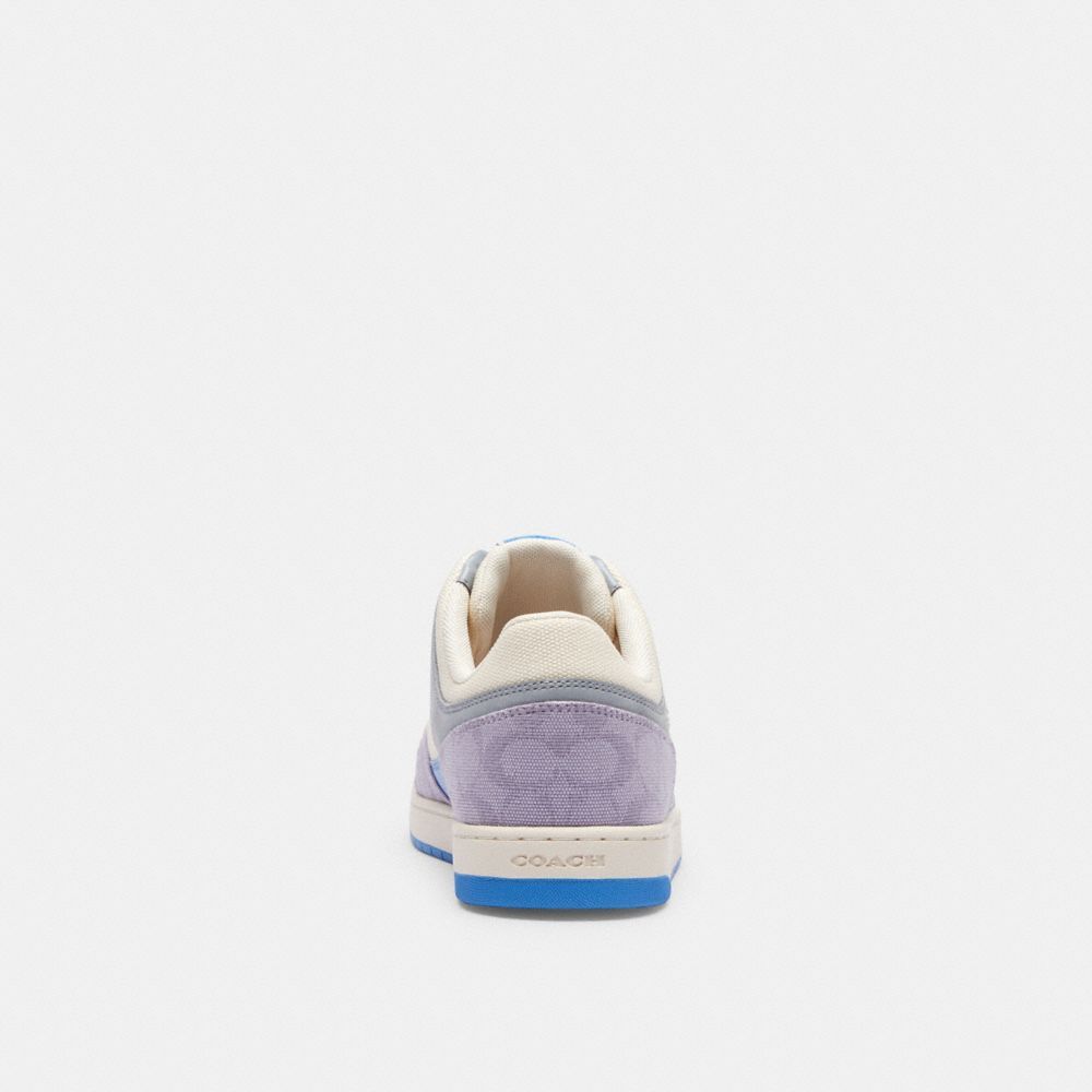 Coach C201 Low Top Sneaker In Signature Canvas Sneakers Dame Lilla | PKD986573