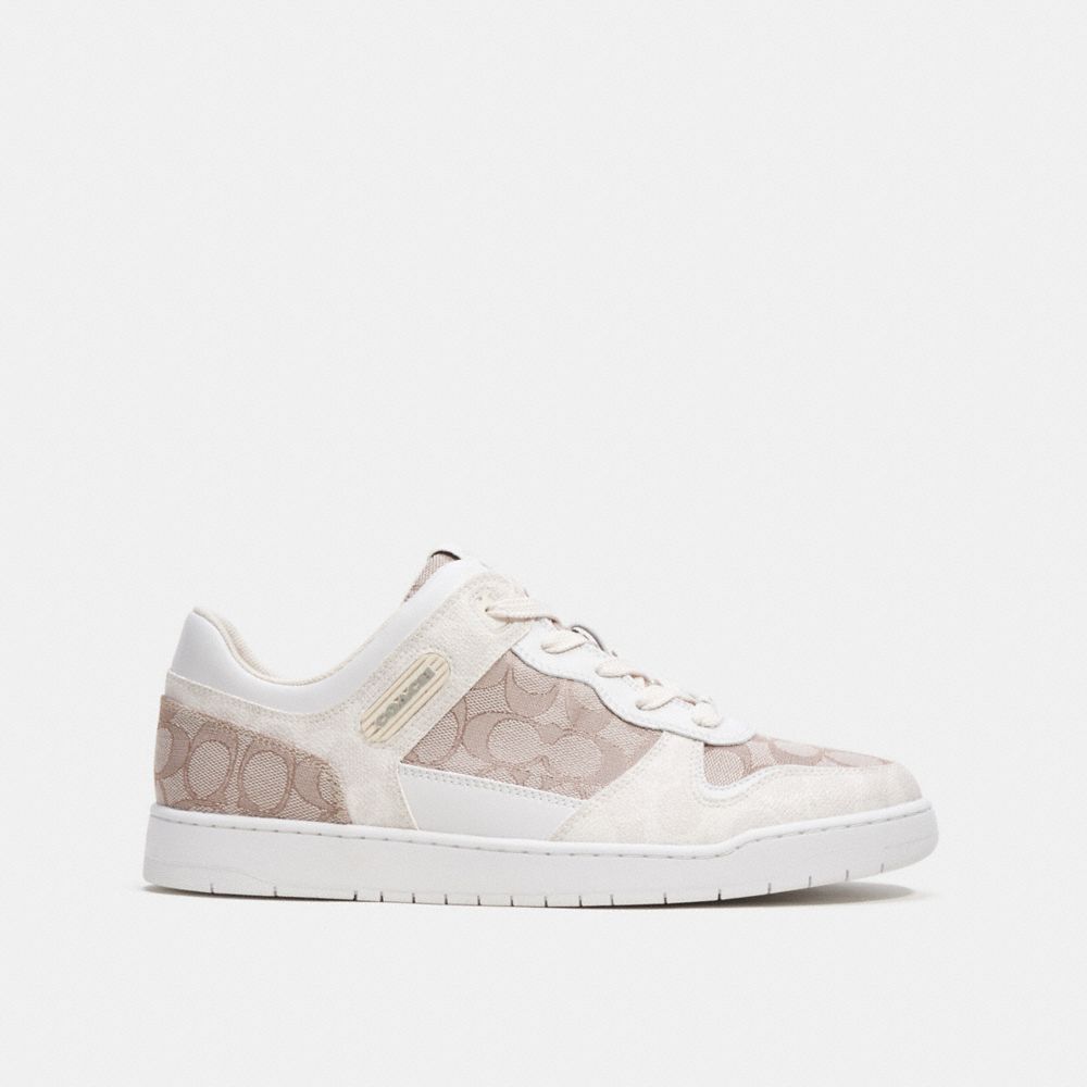 Coach C201 Sneaker In Signature Jacquard Sneakers Herre Grå | JIY653790