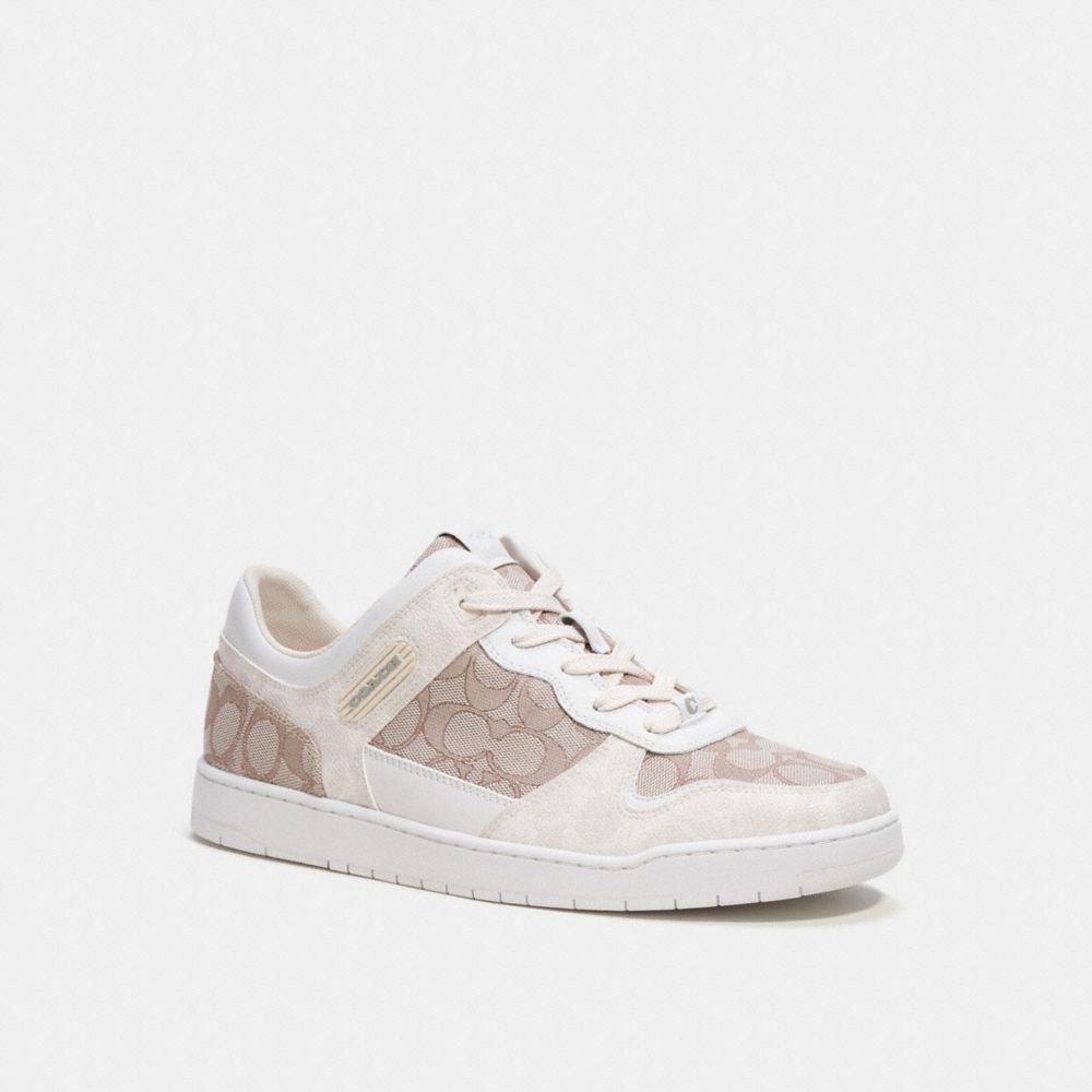 Coach C201 Sneaker In Signature Jacquard Sneakers Herre Grå | JIY653790