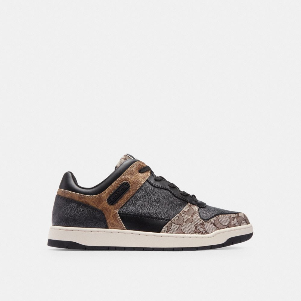 Coach C201 Sneaker In Signature Sneakers Herre Svarte | LGQ921846