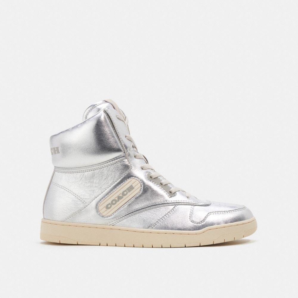 Coach C202 High Top Sneaker Sneakers Dame Sølv | NKY814350