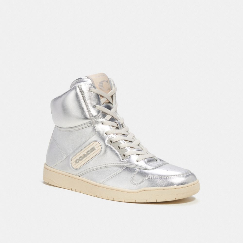 Coach C202 High Top Sneaker Sneakers Dame Sølv | NKY814350