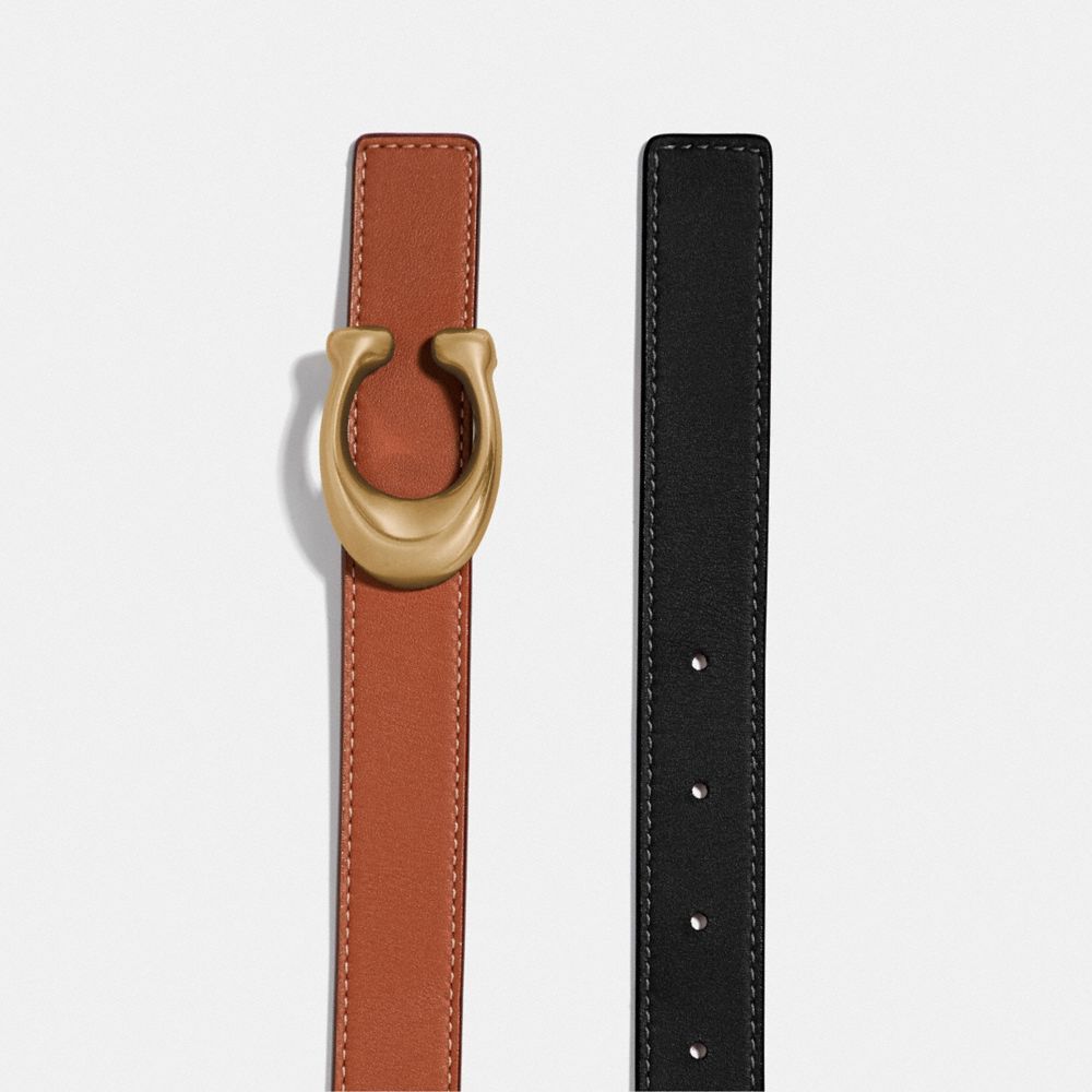 Coach C Hardware Reversible Belt, 25 Mm Belte Dame Svarte | XAZ827946