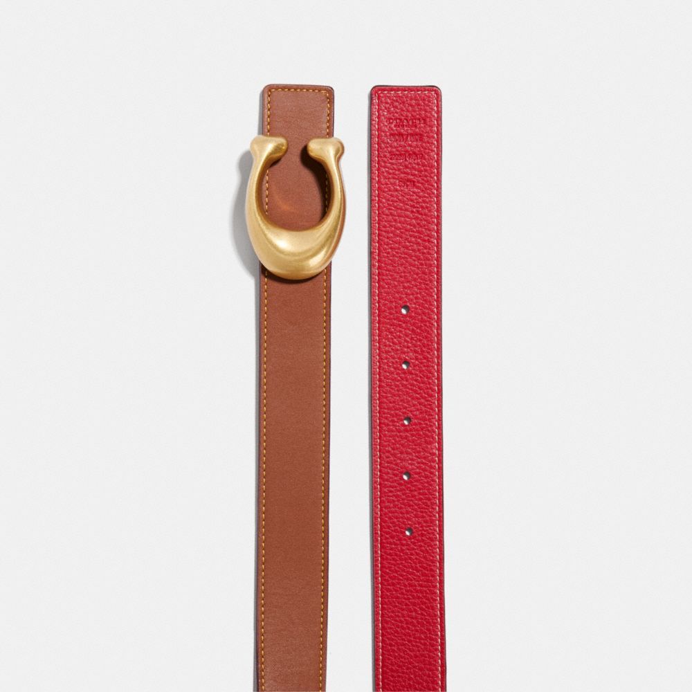 Coach C Hardware Reversible Belt, 32 Mm Belte Dame Rød | WDH175849