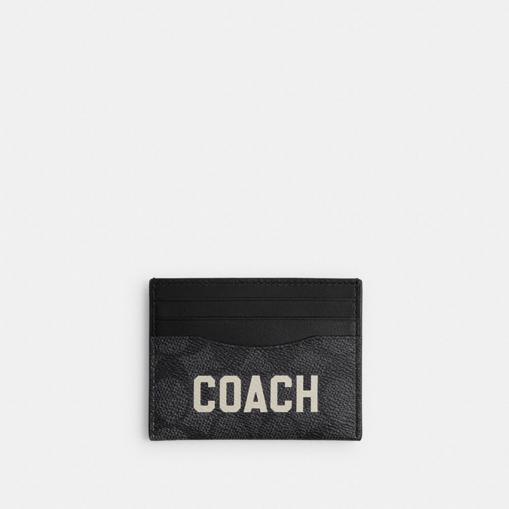 Coach Card Case In Signature Canvas With Graphic Kortetui Herre Grå Multicolor | YUA952016