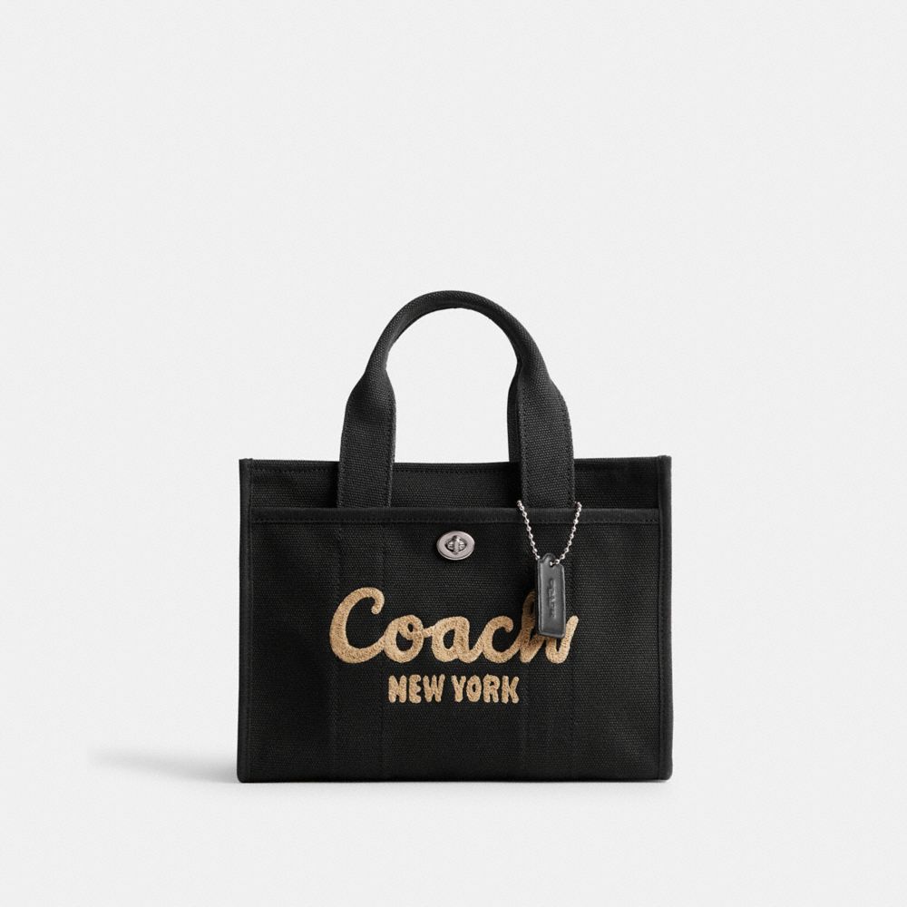 Coach Cargo Tote Bag 26 Tote Veske Dame Sølv Svarte | DXG038651