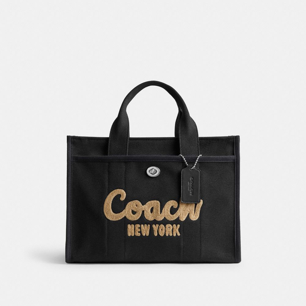 Coach Cargo Tote Bag Tote Veske Dame Sølv Svarte | WBT638091