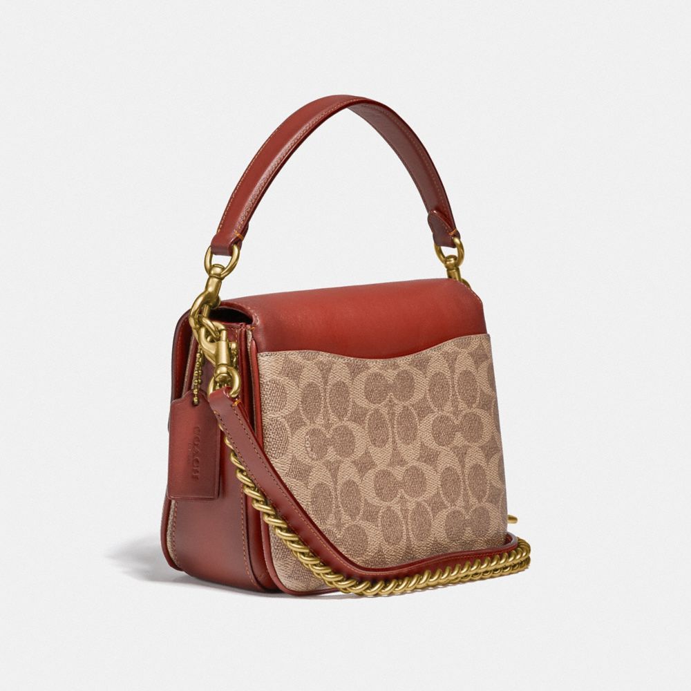 Coach Cassie Crossbody Bag 19 In Signature Canvas Crossbody Veske Dame Brune Rød | FQP578902