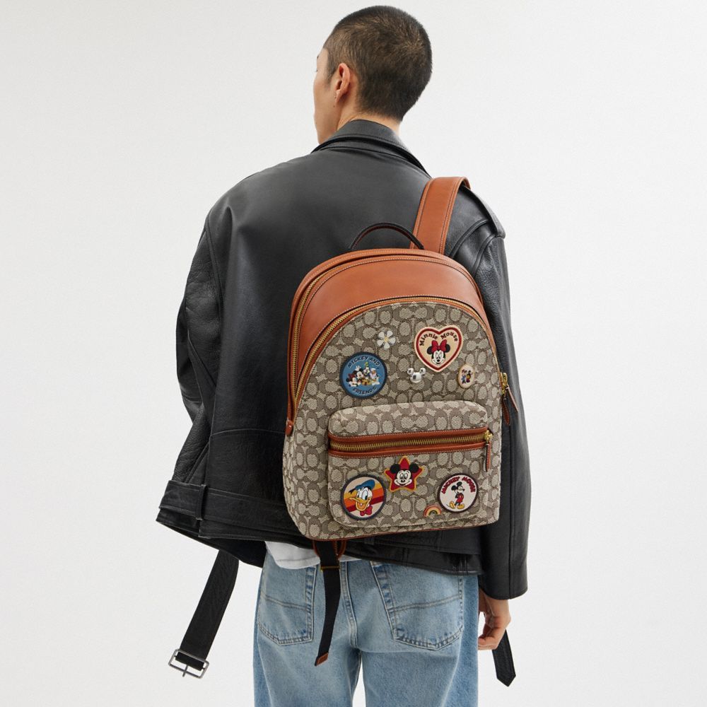 Coach Charter Backpack In Signature Textile Jacquard With Patches Ryggsekker Herre Multicolor | BAF632950