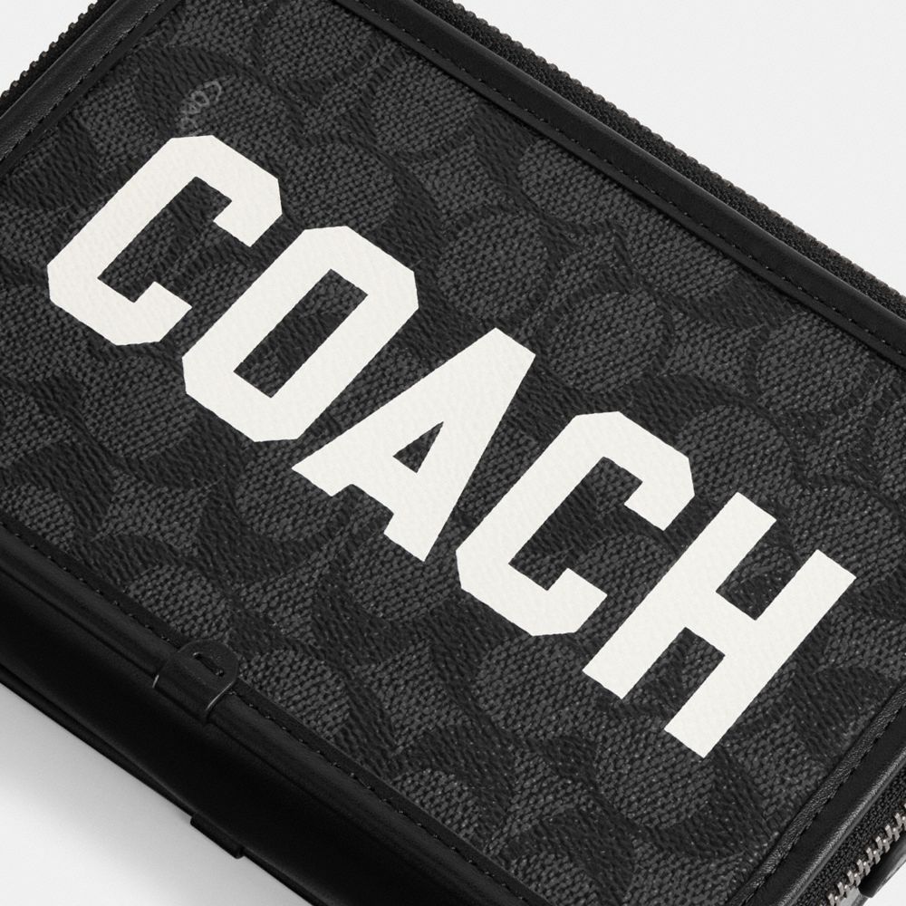 Coach Charter Crossbody In Signature Canvas With Graphic Crossbody Veske Herre Grå Multicolor | QBY157946