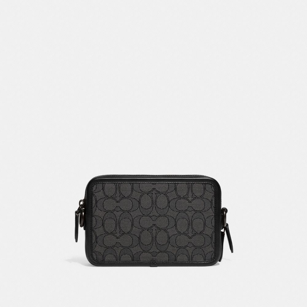 Coach Charter Crossbody In Signature Jacquard Crossbody Veske Herre Grå Svarte | YEI586742