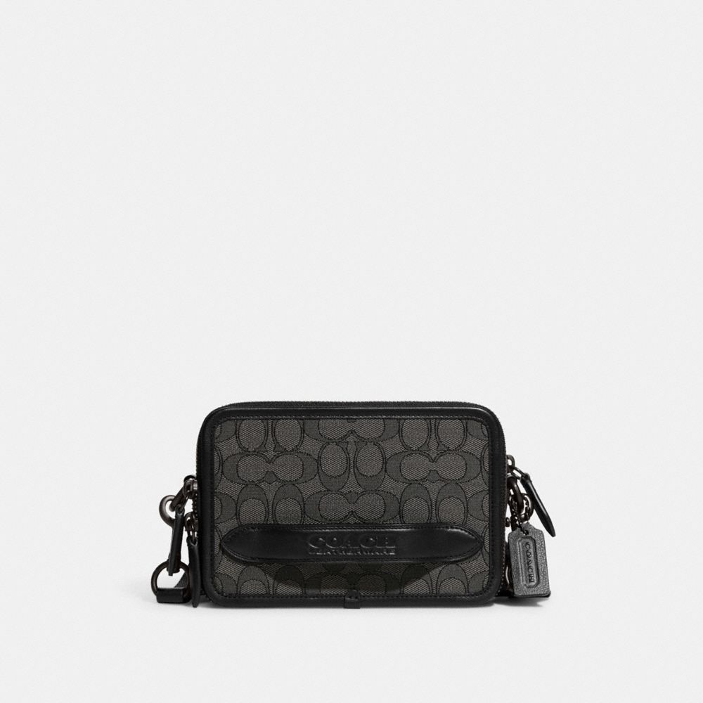 Coach Charter Crossbody In Signature Jacquard Crossbody Veske Dame Grå Svarte | ZRC152097