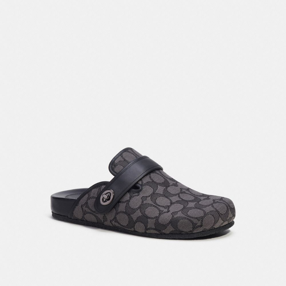 Coach Clog In Signature Jacquard Sandaler Herre Grå Svarte | TOM517034