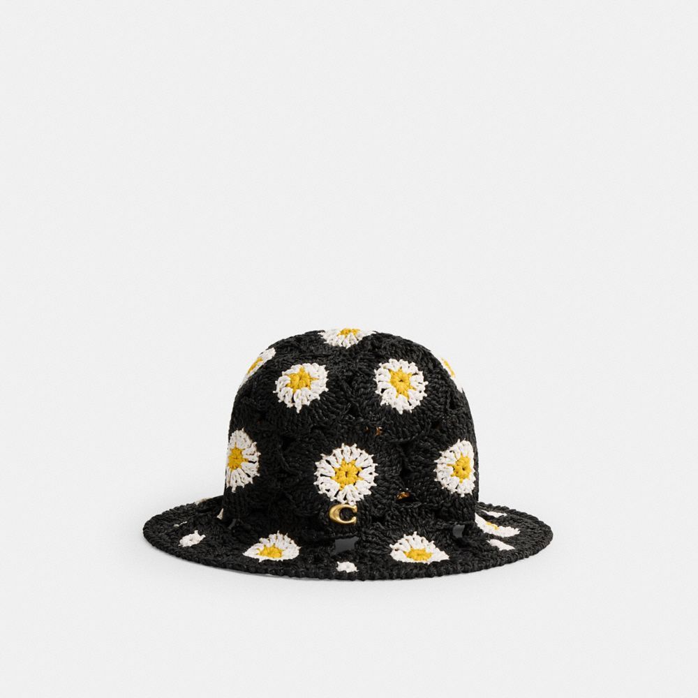 Coach Daisy Crochet Bucket Hat Hatt Dame Svarte | EGV429170