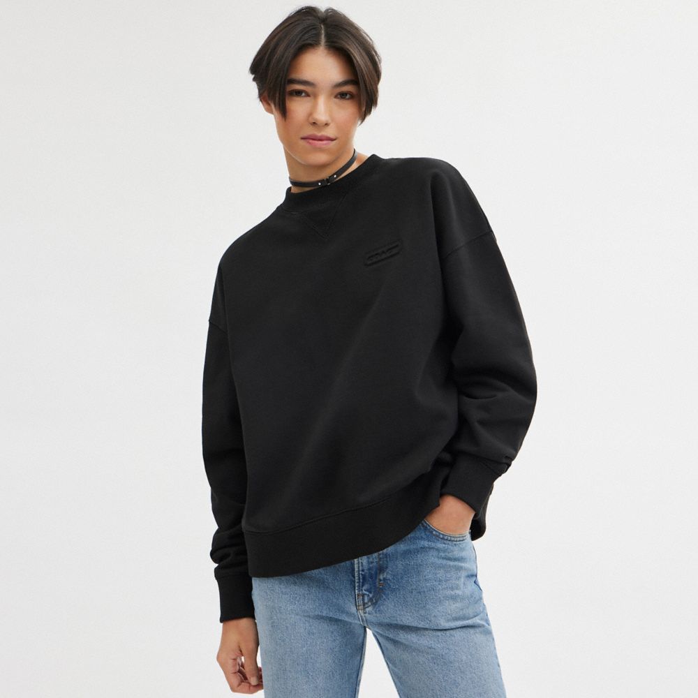 Coach Essential Crewneck Topper Herre Svarte | HCS025371