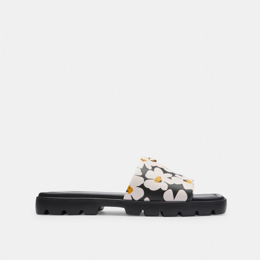 Coach Florence Sandal With Floral Print Sandaler Dame Multicolor | HPB527693