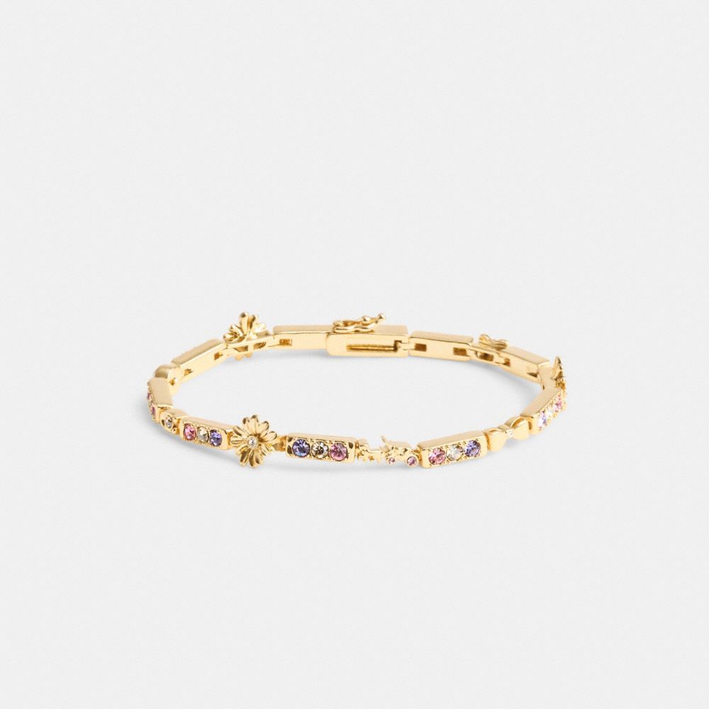 Coach Garden Tennis Bracelet Smykker Dame Gull Multicolor | CXK075243