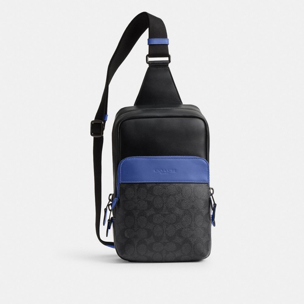 Coach Gotham Pack In Signature Canvas Crossbody Veske Herre Grå | MEU216375