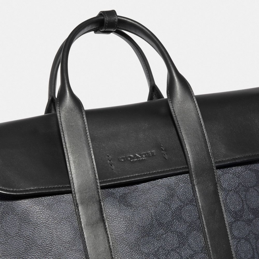 Coach Gotham Portfolio Bag In Signature Canvas Stresskoffert Herre Svarte Kopper Grå Svarte | SJG534096