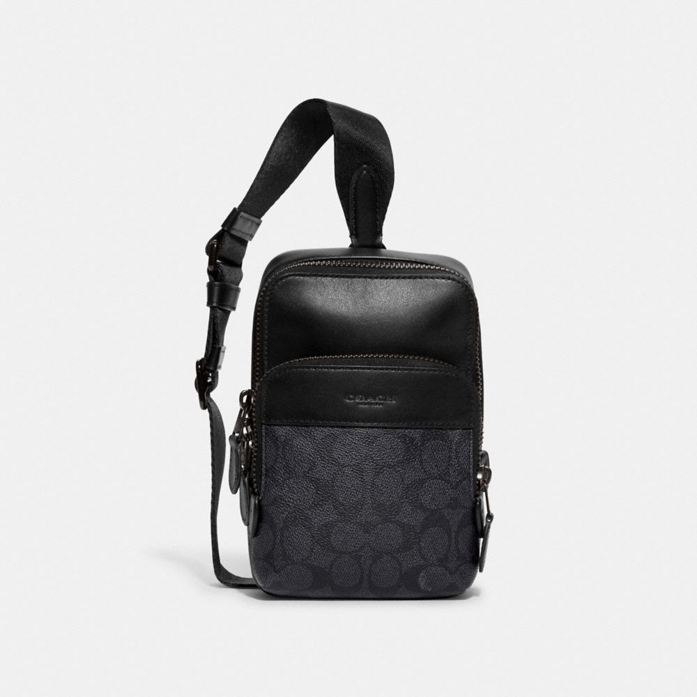 Coach Gotham Sling Pack 13 In Signature Canvas Ryggsekker Herre Grå | SLU426750