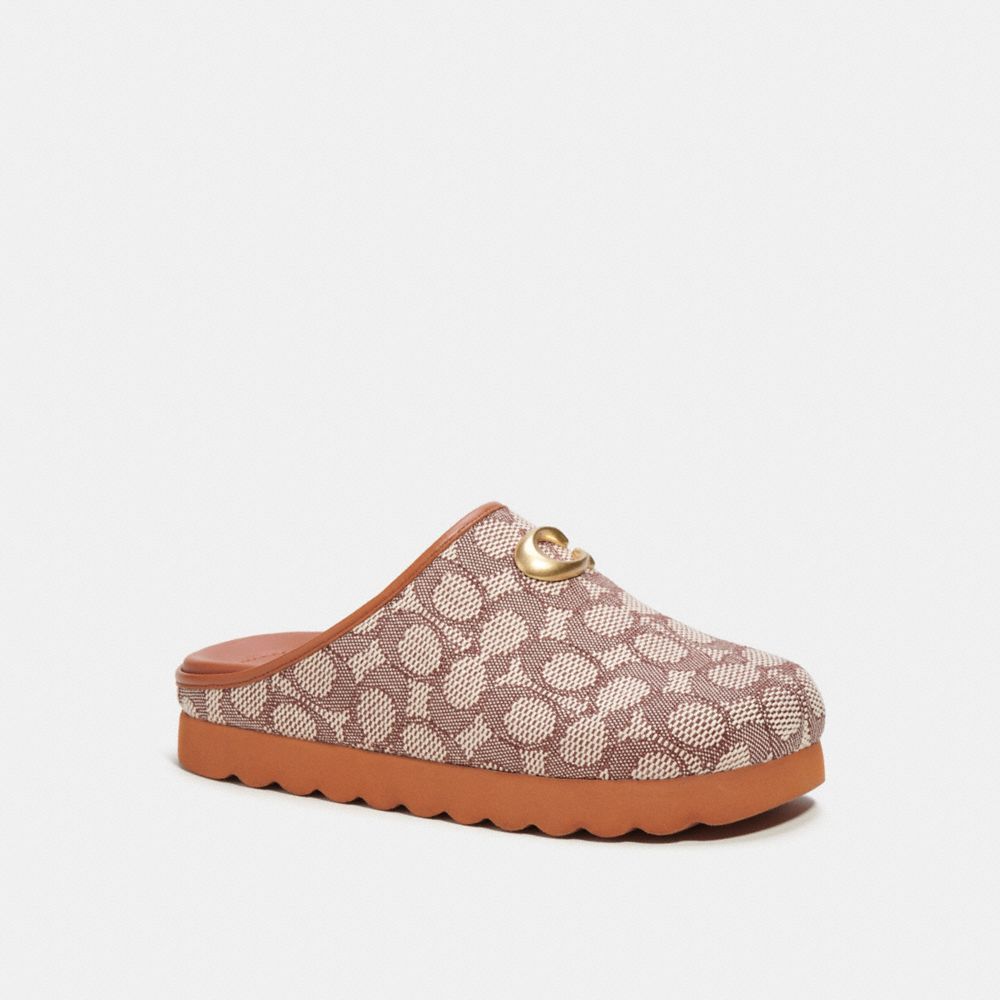 Coach Hadley Slipper In Signature Textile Jacquard Flate Sko Dame Multicolor | KWH947326