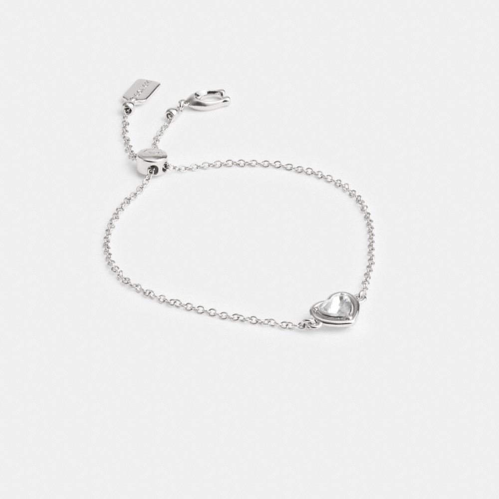 Coach Halo Heart Slider Bracelet Smykker Dame Sølv | SLD948601