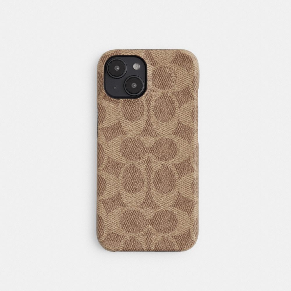 Coach Iphone 15 Plus Case In Signature Canvas Reiseveske Dame Beige | OVP814603