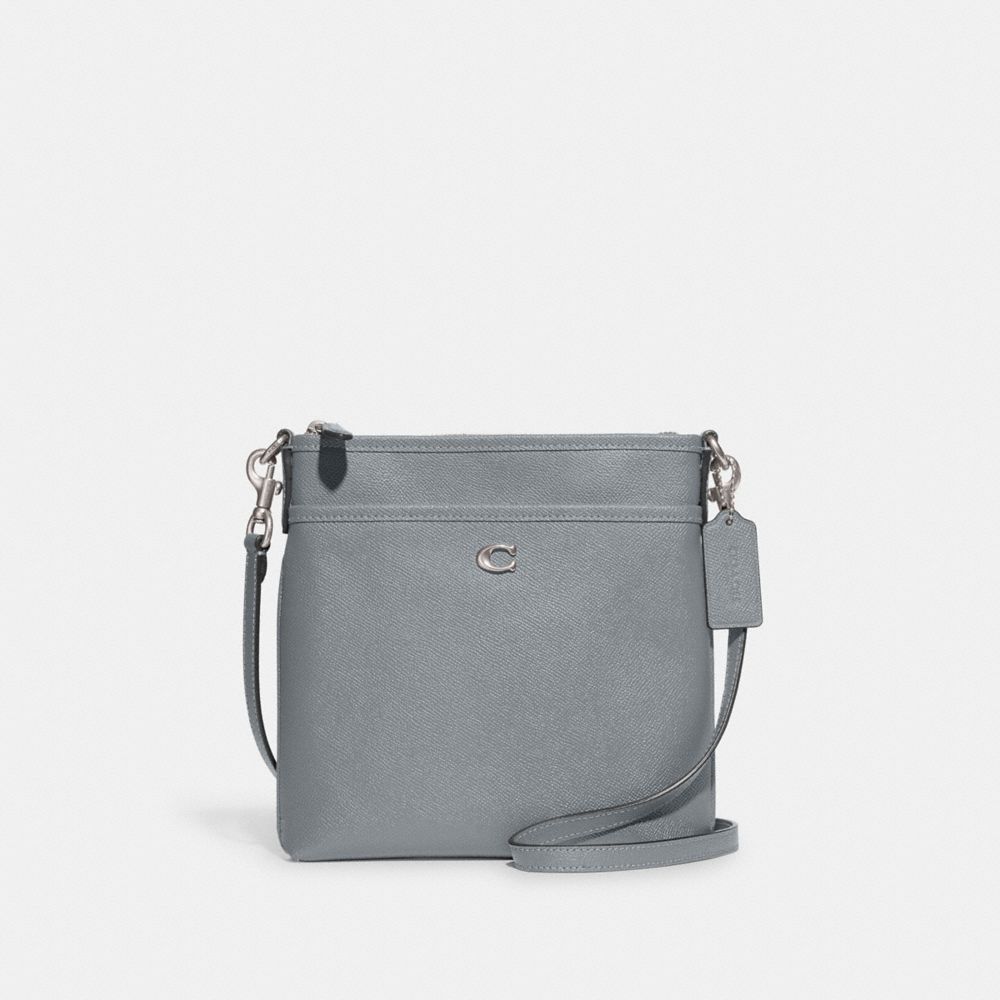 Coach Kitt Messenger Crossbody Bag Crossbody Veske Dame Sølv Grå Blå | ORB703925