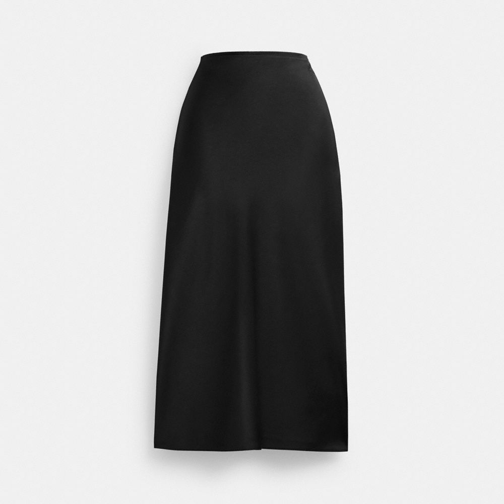 Coach Long Satin Midi Skirt Bukse Dame Svarte | SXU378951