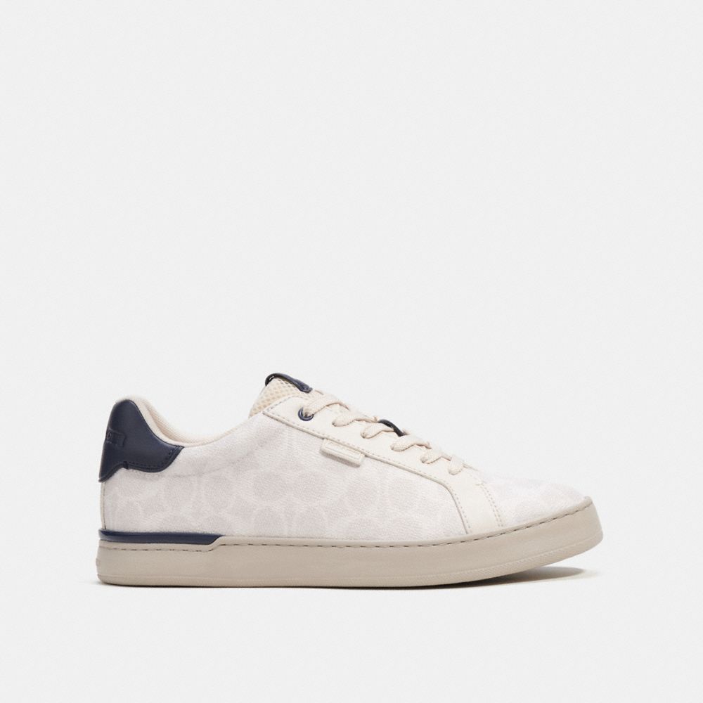 Coach Lowline Low Top Sneaker In Signature Canvas Sneakers Herre Dyp Blå | APD097651