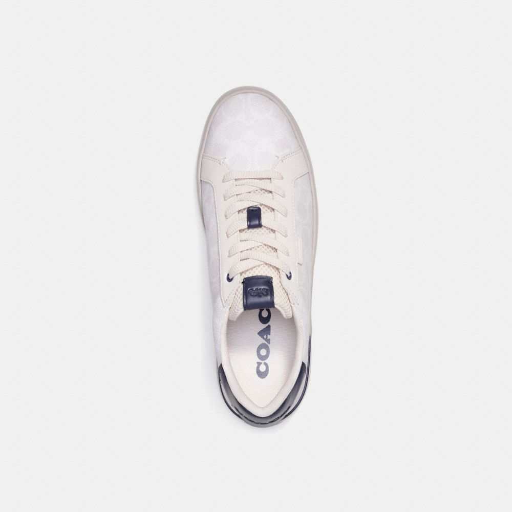 Coach Lowline Low Top Sneaker In Signature Canvas Sneakers Herre Dyp Blå | APD097651