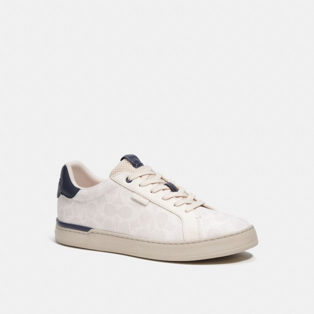 Coach Lowline Low Top Sneaker In Signature Canvas Sneakers Herre Dyp Blå | APD097651